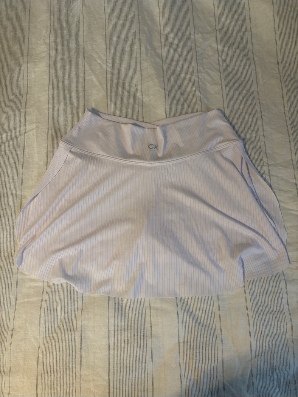 Calvin Klein Pale Lavender Ribbed Skater Skirt